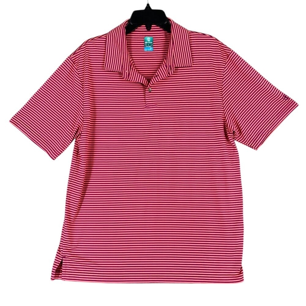 Pro Tour Shirt‎ Mens Large Pink Golf Polo Coolplay Microfiber Moisture Wicking